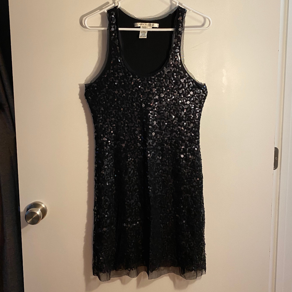 Black Sequined Party Dress - Max Studio SZ Large